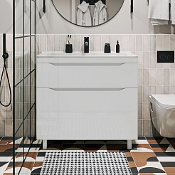 Vivon Тумба с раковиной Shelly 90 белая – фотография-1